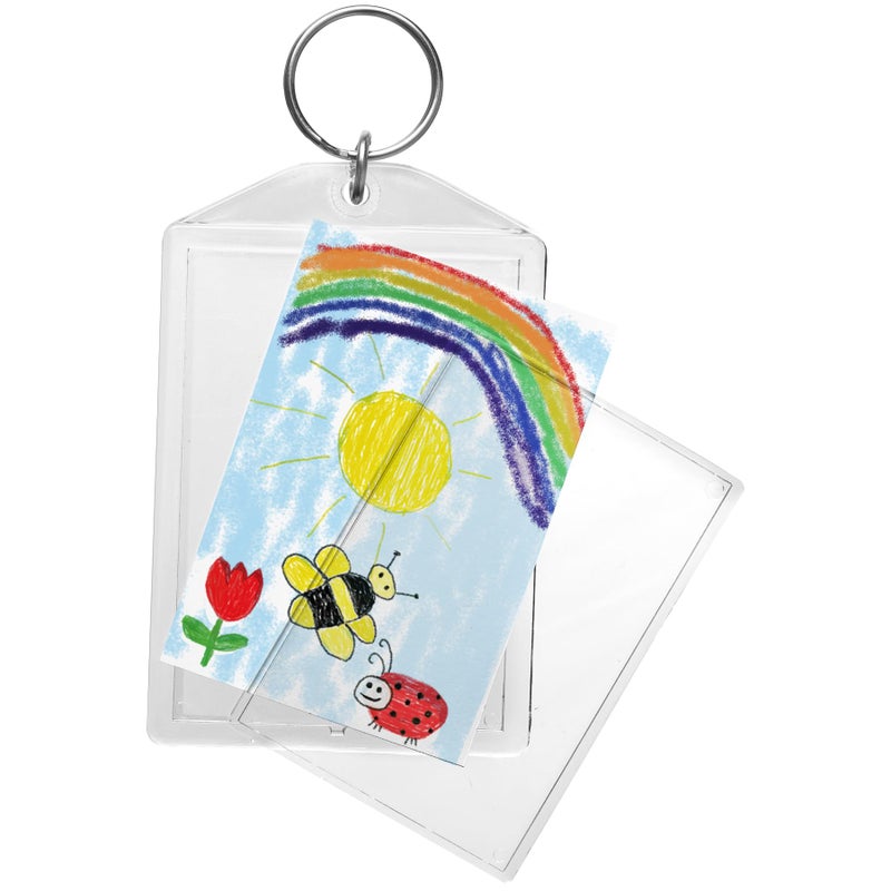 Snapins Clear Acrylic 2" x 2.875" Photo Keychains - Pack of 25 - Image 5